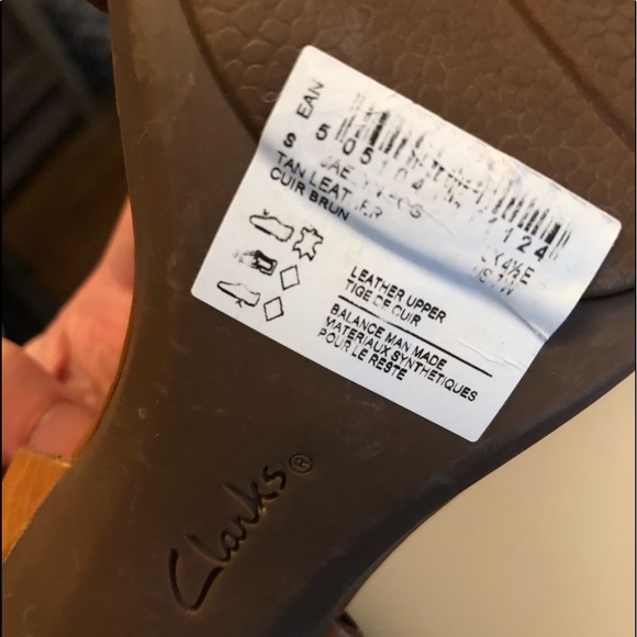 Clark’s Tan/Camel Dressy Leather Sandals - Wide - Picture 10 of 10